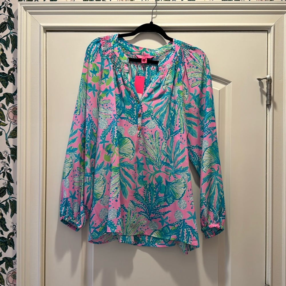 Lilly Pulitzer Elsa Top Mandevilla Baby Hip Nautic XL NWT